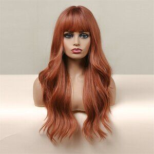 No.19 Long Orange Curly Wig Natural and Realistic Girl Group Style 034
